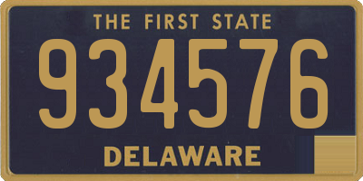 DE license plate 934576