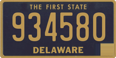 DE license plate 934580