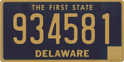 DE license plate 934581