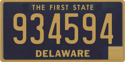 DE license plate 934594