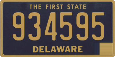 DE license plate 934595