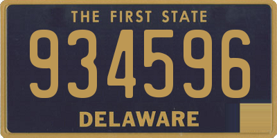 DE license plate 934596