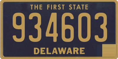 DE license plate 934603