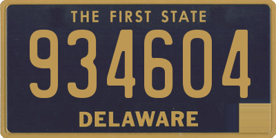 DE license plate 934604