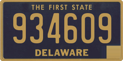 DE license plate 934609