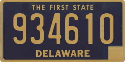 DE license plate 934610