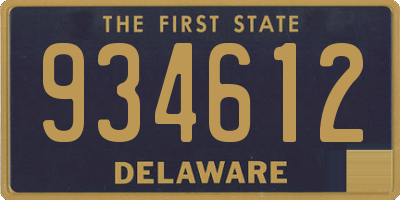 DE license plate 934612