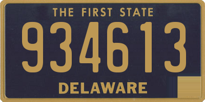 DE license plate 934613