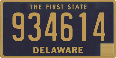 DE license plate 934614