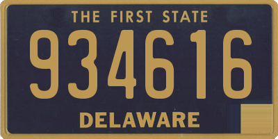 DE license plate 934616