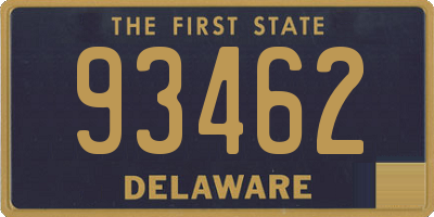 DE license plate 93462