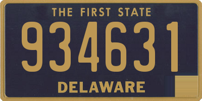 DE license plate 934631