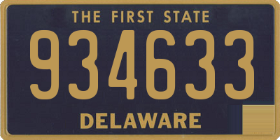DE license plate 934633