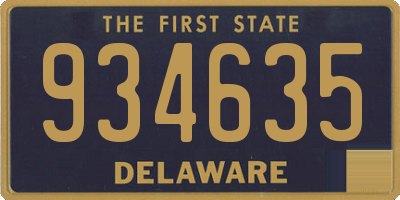 DE license plate 934635