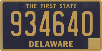 DE license plate 934640