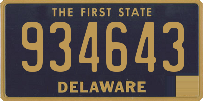 DE license plate 934643