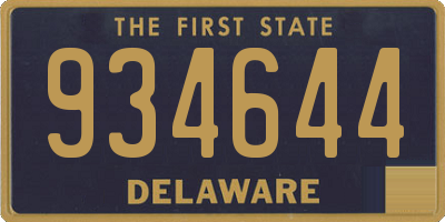 DE license plate 934644