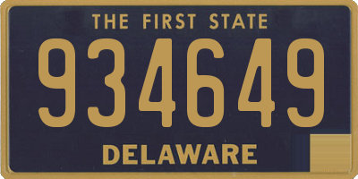 DE license plate 934649
