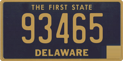 DE license plate 93465