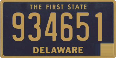 DE license plate 934651