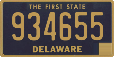 DE license plate 934655