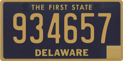 DE license plate 934657