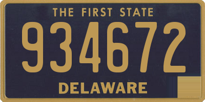 DE license plate 934672