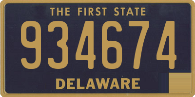 DE license plate 934674