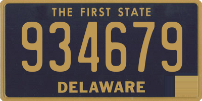 DE license plate 934679