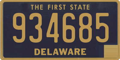 DE license plate 934685