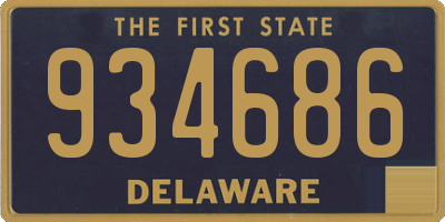 DE license plate 934686