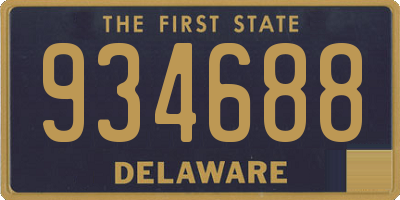 DE license plate 934688
