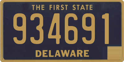 DE license plate 934691