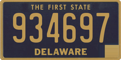DE license plate 934697