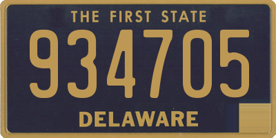 DE license plate 934705
