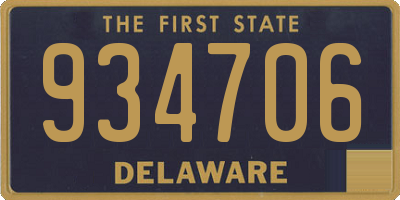 DE license plate 934706