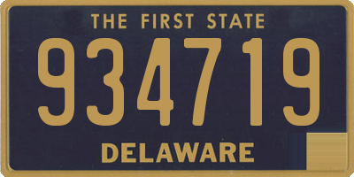 DE license plate 934719