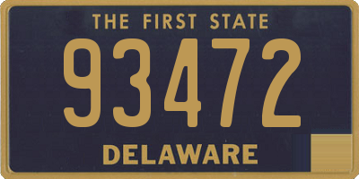 DE license plate 93472