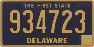 DE license plate 934723