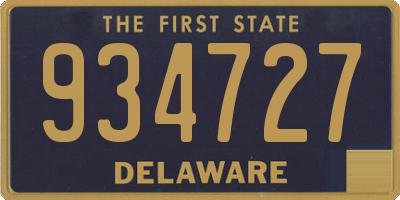 DE license plate 934727