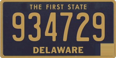 DE license plate 934729