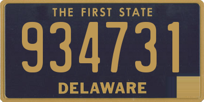 DE license plate 934731