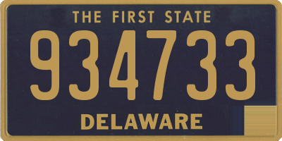 DE license plate 934733