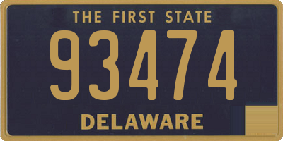 DE license plate 93474