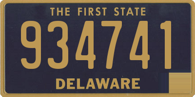 DE license plate 934741