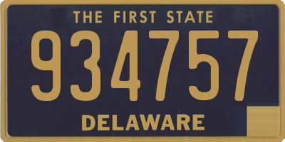 DE license plate 934757