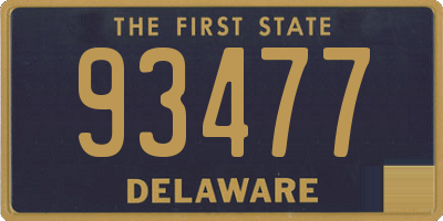 DE license plate 93477