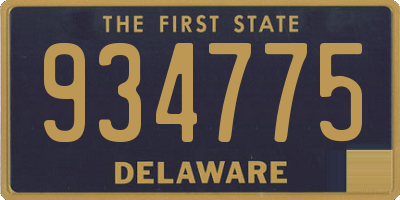 DE license plate 934775
