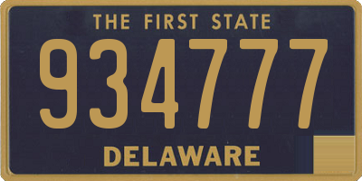 DE license plate 934777