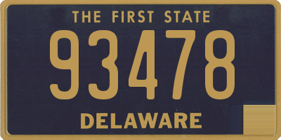 DE license plate 93478